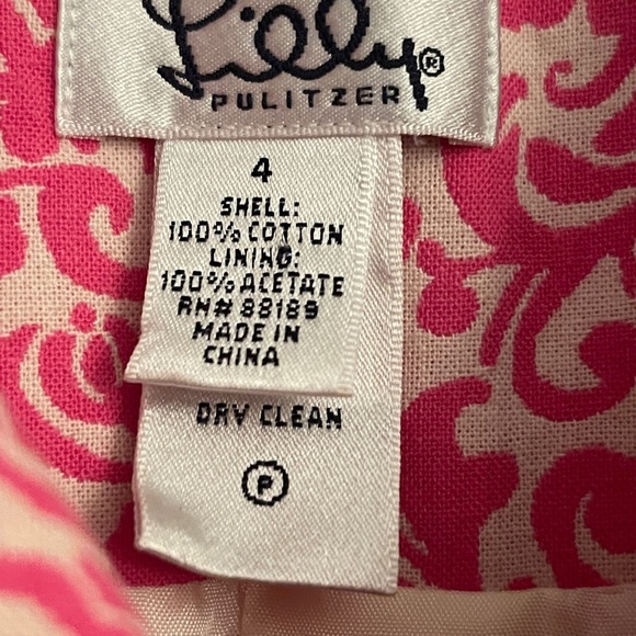 LILLY PULITER pink and white clueless preppy barbie office siren jacket size 4 - Picture 4 of 11